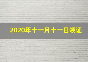 2020年十一月十一日领证