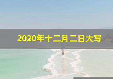 2020年十二月二日大写