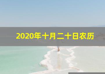 2020年十月二十日农历