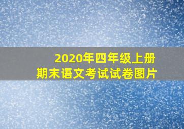 2020年四年级上册期末语文考试试卷图片