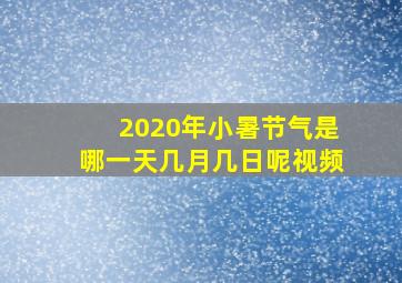 2020年小暑节气是哪一天几月几日呢视频