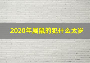 2020年属鼠的犯什么太岁