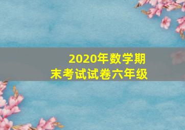 2020年数学期末考试试卷六年级