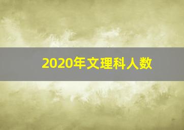 2020年文理科人数