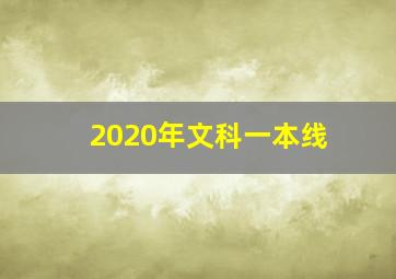 2020年文科一本线