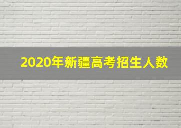 2020年新疆高考招生人数