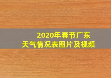 2020年春节广东天气情况表图片及视频