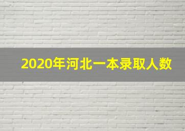 2020年河北一本录取人数