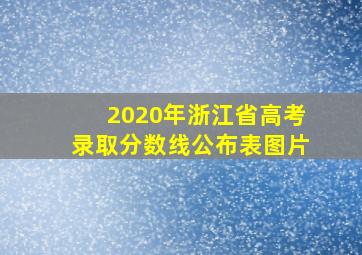 2020年浙江省高考录取分数线公布表图片