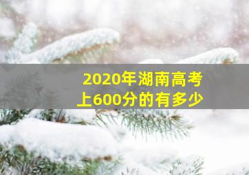 2020年湖南高考上600分的有多少