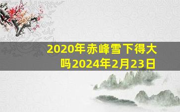 2020年赤峰雪下得大吗2024年2月23日