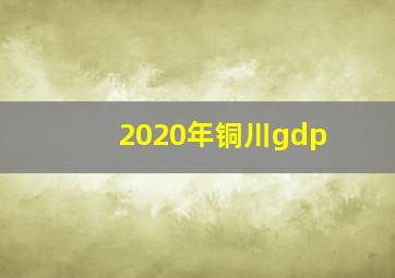 2020年铜川gdp