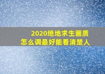 2020绝地求生画质怎么调最好能看清楚人