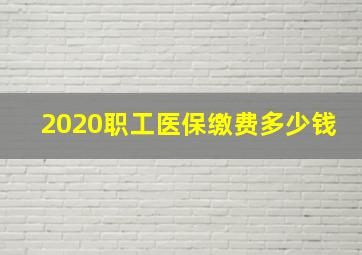 2020职工医保缴费多少钱