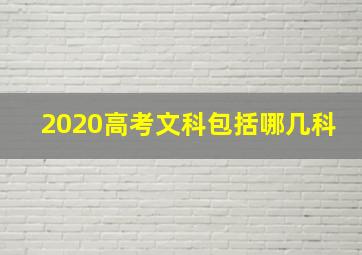 2020高考文科包括哪几科