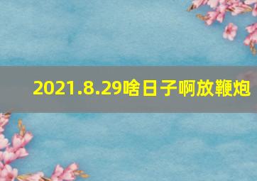 2021.8.29啥日子啊放鞭炮