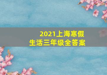 2021上海寒假生活三年级全答案