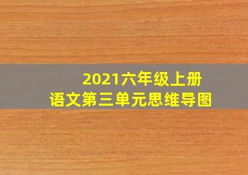 2021六年级上册语文第三单元思维导图