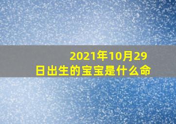 2021年10月29日出生的宝宝是什么命