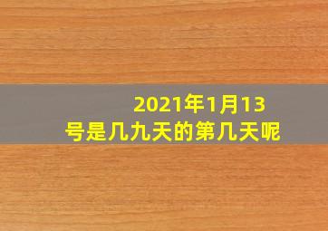 2021年1月13号是几九天的第几天呢