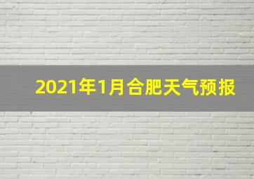 2021年1月合肥天气预报