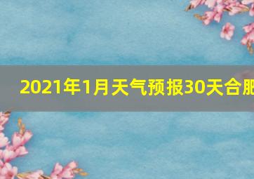 2021年1月天气预报30天合肥