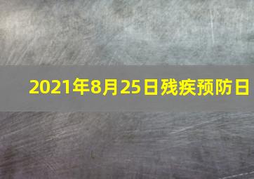 2021年8月25日残疾预防日