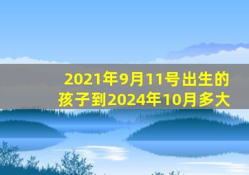 2021年9月11号出生的孩子到2024年10月多大