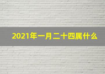 2021年一月二十四属什么