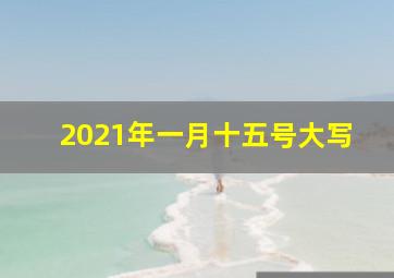 2021年一月十五号大写