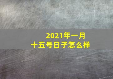 2021年一月十五号日子怎么样