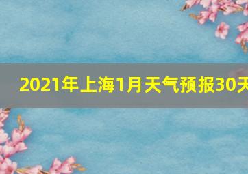 2021年上海1月天气预报30天