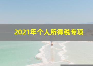 2021年个人所得税专项