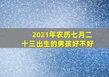 2021年农历七月二十三出生的男孩好不好