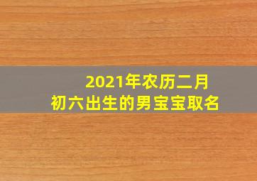 2021年农历二月初六出生的男宝宝取名