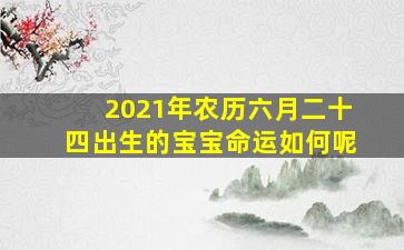 2021年农历六月二十四出生的宝宝命运如何呢