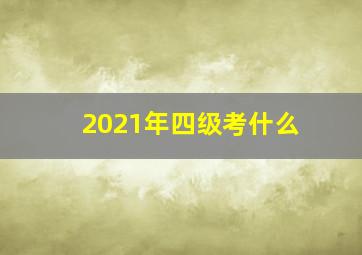 2021年四级考什么