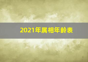 2021年属相年龄表