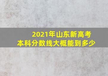 2021年山东新高考本科分数线大概能到多少