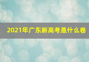 2021年广东新高考是什么卷