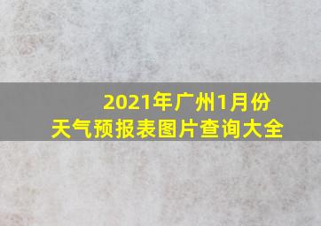 2021年广州1月份天气预报表图片查询大全