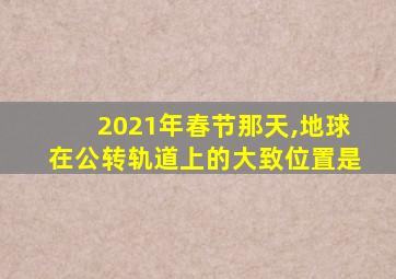 2021年春节那天,地球在公转轨道上的大致位置是