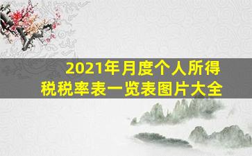 2021年月度个人所得税税率表一览表图片大全