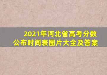 2021年河北省高考分数公布时间表图片大全及答案