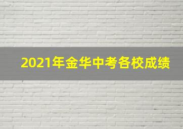 2021年金华中考各校成绩