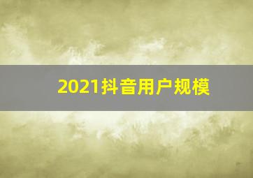 2021抖音用户规模