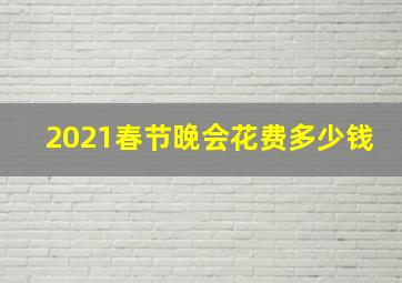 2021春节晚会花费多少钱