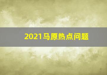 2021马原热点问题