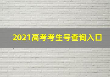 2021高考考生号查询入口