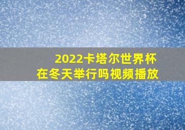 2022卡塔尔世界杯在冬天举行吗视频播放